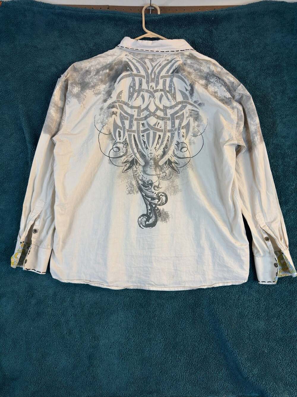 Lamasin Men's Long Sleeve Button Down Shirt Size 2XL - Picture 4 of 4